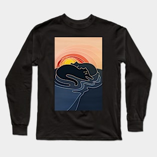 Black Cat Meowntain Range Long Sleeve T-Shirt